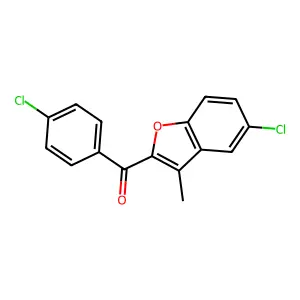 (5-Chloro-3-methyl-1-benzofuran-2-yl)(4-chlorophenyl)methanone structure