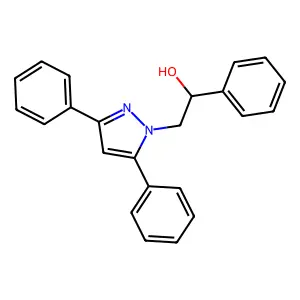 1-(2-Hydroxy-2-phenylethyl)-3,5-diphenylpyrazole structure
