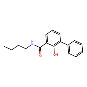 N-丁基-2-羟基联苯-3-甲酰胺 structure