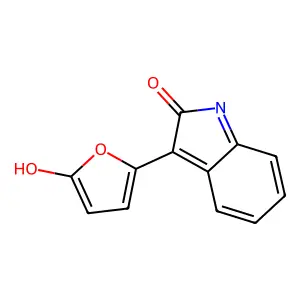 (3Z)-3-(5-oxofuran-2-ylidene)-1H-indol-2-one structure