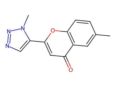 4H-1-Benzopyran-4-one, 6-methyl-2-(1-methyl-1H-1,2,3-triazol-5-yl)- structure