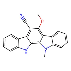 6-Cyano-5-Methoxy-12-Methylindolo(2,3-A)Carbazole structure