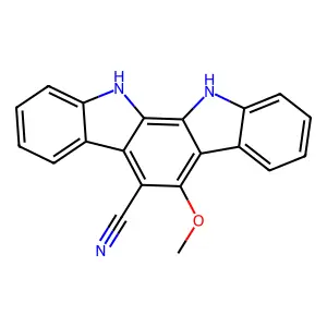 6-Cyano-5-Methoxyindolo(2,3-A)Carbazole structure