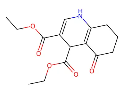 3,4-Quinolinedicarboxylic acid, 1,4,5,6,7,8-hexahydro-5-oxo-, diethyl ester structure