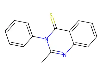 2-Methyl-3-phenylquinazoline-4-thione structure