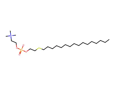 2-Hexadecylthioethyl phosphocholine structure