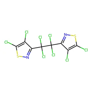 3,3'-(1,1,2,2-Tetrachloro-1,2-ethanediyl)bis[4,5-dichloroisothiazole] structure