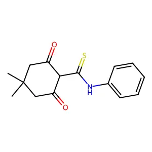 Cyclohexanecarbothioamide, 4,4-dimethyl-2,6-dioxo-N-phenyl- structure