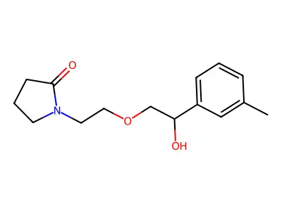 2-Pyrrolidinone, 1-(2-(2-hydroxy-2-(3-methylphenyl)ethoxy)ethyl)- structure