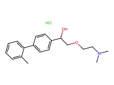 alpha-((2-(Dimethylamino)ethoxy)methyl)-2'-methyl-(1,1'-biphenyl)-4-methanol hydrochloride structure