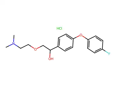 alpha-((2- -4- benzenemethanolhydrochloride structure