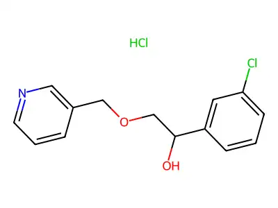 Benzenemethanol, 3-chloro-alpha-((3-pyridinylmethoxy)methyl)-, hydrochloride structure