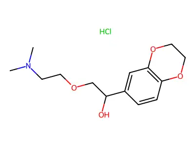 1,4-Benzodioxine-6-methanol, 2,3-dihydro-alpha-((2-(dimethylamino)ethoxy)methyl)-, hydrochloride structure