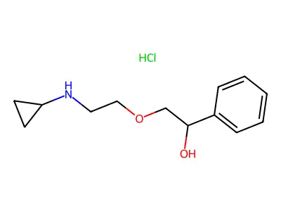 Benzenemethanol, alpha-((2-(cyclopropylamino)ethoxy)methyl)-, hydrochloride structure