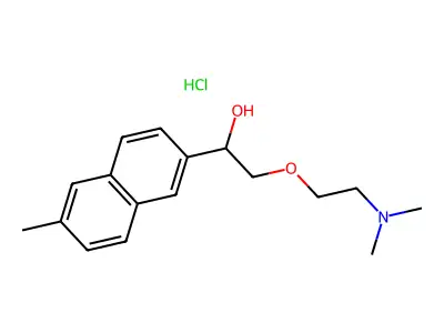 alpha-((2-(Dimethylamino)ethoxy)methyl)-6-methyl-2-naphthalenemethanol hydrochloride structure