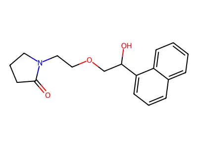 2-Pyrrolidinone, 1-(2-(2-hydroxy-2-(1-naphthalenyl)ethoxy)ethyl)- structure