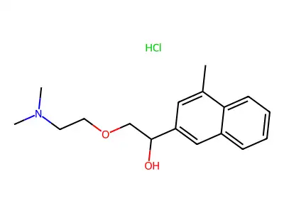 alpha-((2-(Dimethylamino)ethoxy)methyl)-4-methyl-2-naphthalenemethanol hydrochloride structure