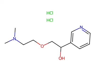 3-Pyridinemethanol, alpha-((2-(dimethylamino)ethoxy)methyl)-, dihydrochloride structure