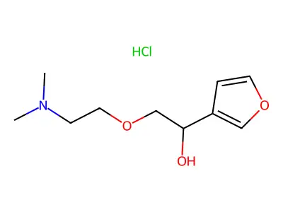 3-Furanmethanol, alpha-((2-(dimethylamino)ethoxy)methyl)-, hydrochloride structure