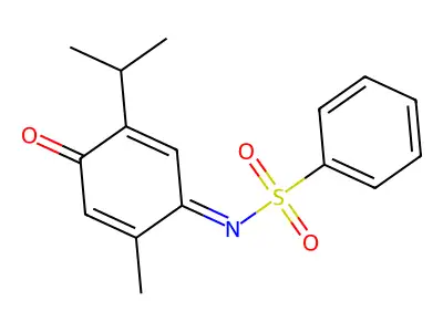 N-phenylsulfonyl-5-isopropyl-2-methyl-1,4-benzoquinone monoimine structure