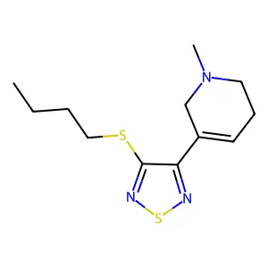 3-(3-Butylthio-1,2,5-thiadiazol-4-yl)-1,2,5,6-tetrahydro-1-methylpyridine structure