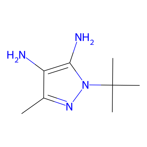 1-Tert-butyl-3-methylpyrazole-4,5-diamine structure