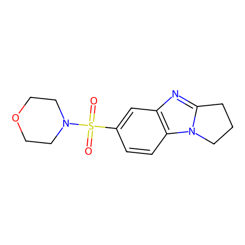 4-((2,3-dihydro-1H-benzo[d]pyrrolo[1,2-a]imidazol-6-yl)sulfonyl)morpholine structure