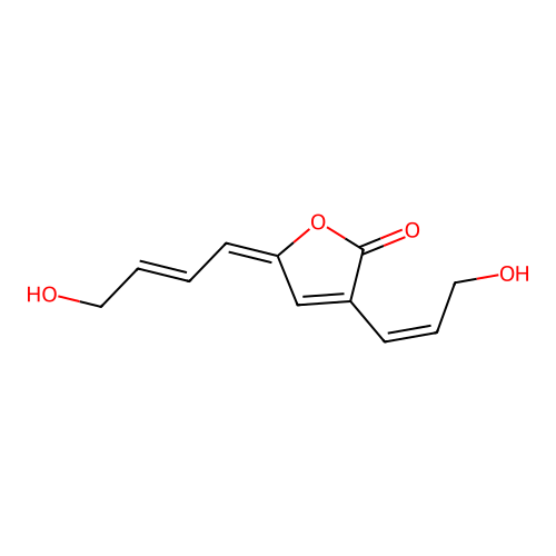 2(5H)-Furanone, 5-(4-hydroxy-2-butenylidene)-3-(3-hydroxy-1-propenyl)-, (Z,E,E)- structure