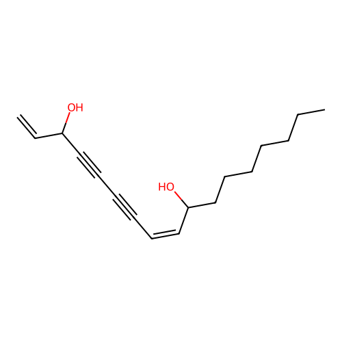 (8Z)-(+)-1,8-Heptadecadiene-4,6-diyne-3,10-diol structure