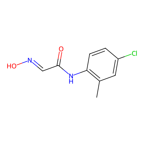 N-(4-chloro-2-methylphenyl)-2-hydroxyiminoacetamide structure