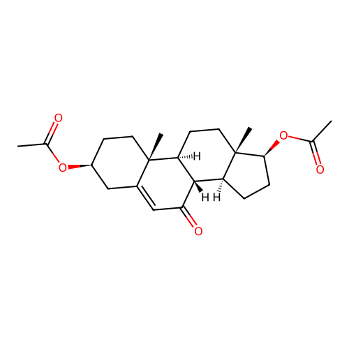 3beta,17beta diacetoxyandrost-5-en-7-one structure