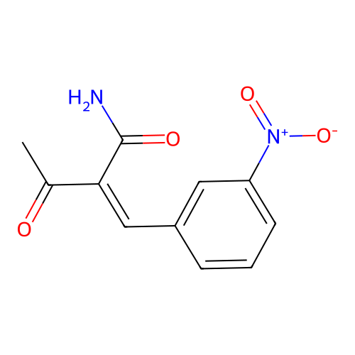 2-[(3-Nitrophenyl)methylidene]-3-oxobutanamide structure