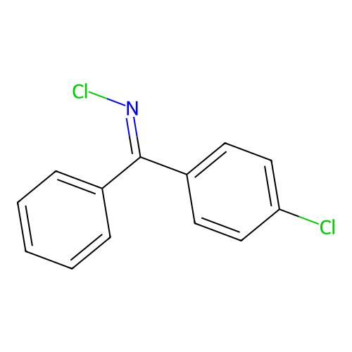 (E)-N-chloro-1-(4-chlorophenyl)-1-phenylmethanimine structure