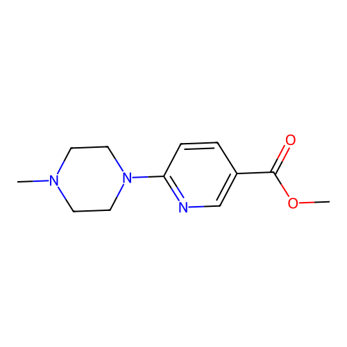 Methyl 6-(4-methylpiperazin-1-yl)pyridine-3-carboxylate structure