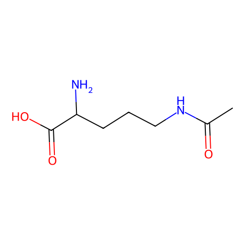 N(5)-acetylornithine zwitterion structure