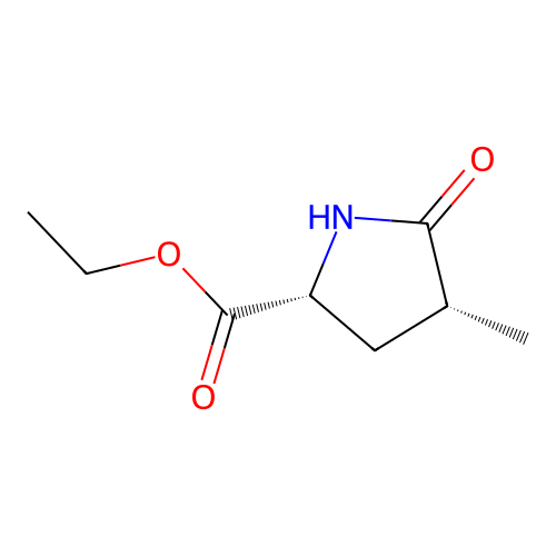 (2R,4R)-Ethyl 4-methyl-5-oxopyrrolidine-2-carboxylate structure