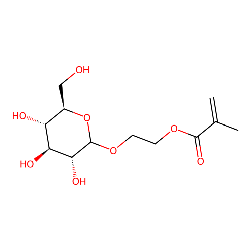 2-Methacryloxyethyl D-glucopyranoside structure