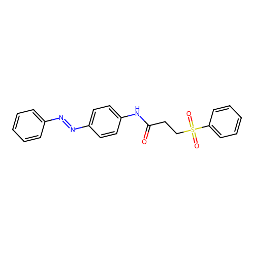 (E)-N-(4-(phenyldiazenyl)phenyl)-3-(phenylsulfonyl)propanamide structure