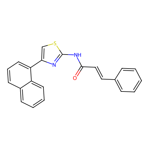 (Z)-N-(4-(naphthalen-1-yl)thiazol-2(3H)-ylidene)cinnamamide structure