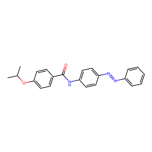 Benzamide, 4-(1-methylethoxy)-N-[4-[(1E)-2-phenyldiazenyl]phenyl]- structure