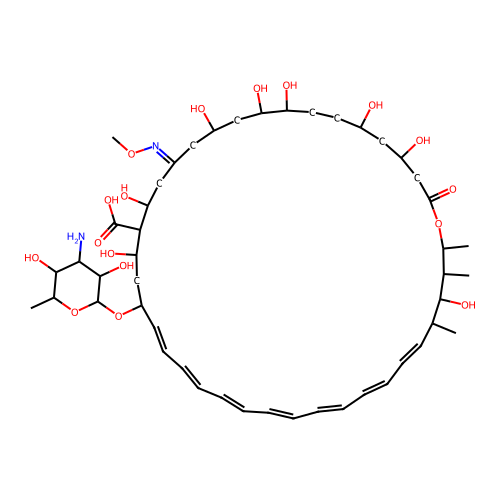 Amphotericin B O-methyloxime structure