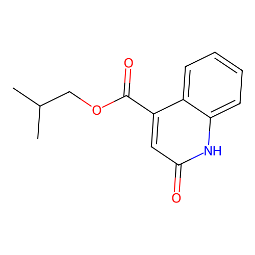 Isobutyl 2-oxo-1,2-dihydroquinoline-4-carboxylate structure