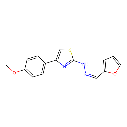 N-[(Z)-2-furylmethyleneamino]-4-(4-methoxyphenyl)thiazol-2-amine structure
