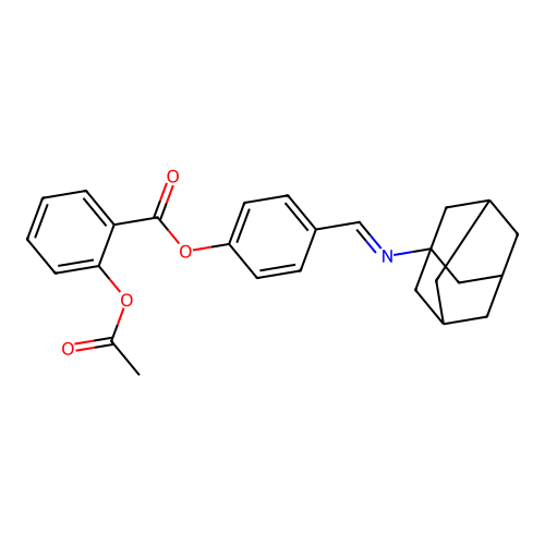 [4-(1-Adamantyliminomethyl)phenyl] 2-acetyloxybenzoate structure