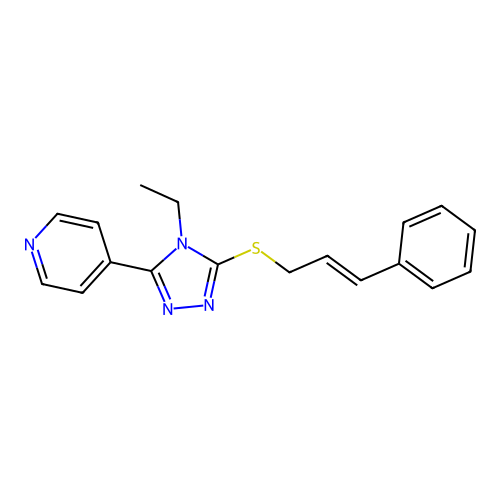Cinnamyl 4-ethyl-5-(4-pyridinyl)-4H-1,2,4-triazol-3-YL sulfide structure