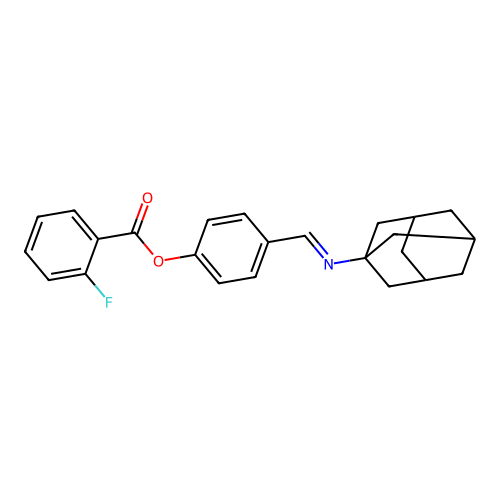 [4-(1-Adamantyliminomethyl)phenyl] 2-fluorobenzoate structure