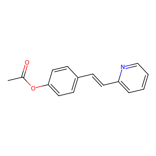 [4-[(E)-2-pyridin-2-ylethenyl]phenyl] acetate structure
