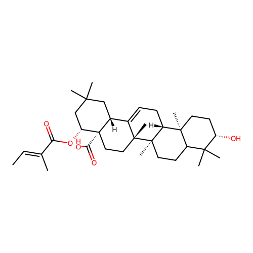 Reduced lantadene A structure