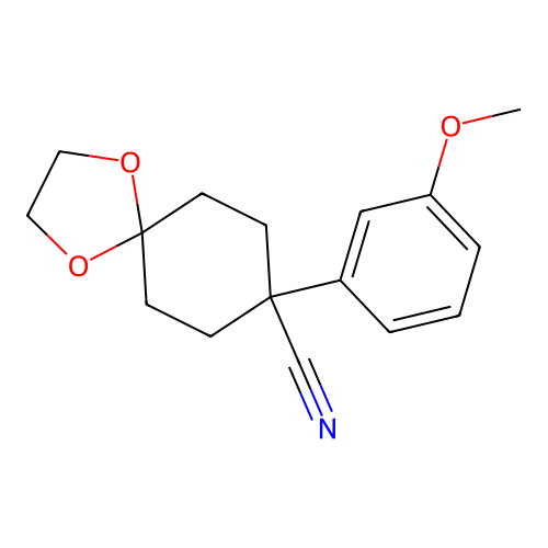 8-(m-Methoxyphenyl)-1,4-dioxaspiro(4.5)decane-8-carbonitrile structure
