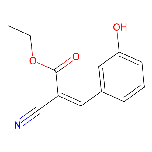 Ethyl 2-cyano-3-(3-hydroxyphenyl)prop-2-enoate structure